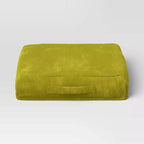 Tavolino da letto in velluto a coste – Piano effetto legno, maniglia per il trasporto, colore crema o verde