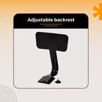 Sgabello da bar regolabile in acciaio con schienale – 63,5-84 cm