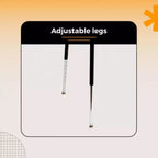 Sgabello da bar regolabile in acciaio con schienale – 63,5-84 cm