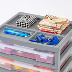 Carrello portatutto a 5 cassetti con ripiano organizer – Plastica, rotelle, per lavori manuali e scrapbooking