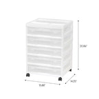 Carrello portatutto a 5 cassetti con ripiano organizer – Plastica, rotelle, per lavori manuali e scrapbooking