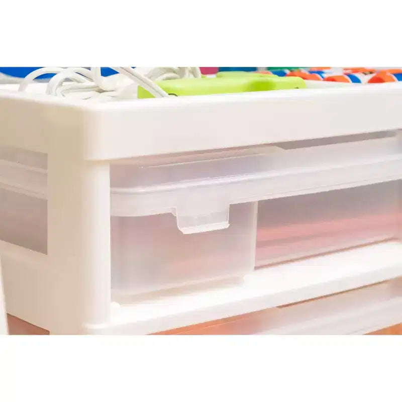 Carrello portatutto a 5 cassetti con ripiano organizer – Plastica, rotelle, per lavori manuali e scrapbooking
