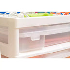 Carrello portatutto a 5 cassetti con ripiano organizer – Plastica, rotelle, per lavori manuali e scrapbooking