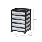 Carrello portatutto a 5 cassetti con ripiano organizer – Plastica, rotelle, per lavori manuali e scrapbooking