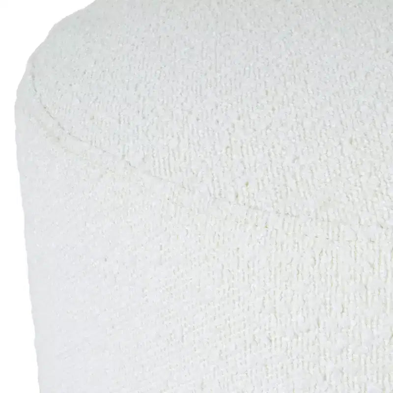 Pouf Cloud con Base in Legno Naturale – Rotondo, Rivestito, Capacità 113 kg