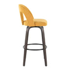 Set di 2 sgabelli da bar girevoli – Schienale medio imbottito, struttura in legno, altezza seduta 76 cm
