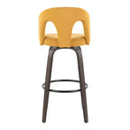 Set di 2 sgabelli da bar girevoli – Schienale medio imbottito, struttura in legno, altezza seduta 76 cm