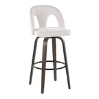 Set di 2 sgabelli da bar girevoli – Schienale medio imbottito, struttura in legno, altezza seduta 76 cm
