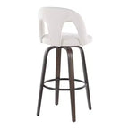 Set di 2 sgabelli da bar girevoli – Schienale medio imbottito, struttura in legno, altezza seduta 76 cm