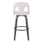Set di 2 sgabelli da bar girevoli – Schienale medio imbottito, struttura in legno, altezza seduta 76 cm