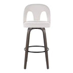 Set di 2 sgabelli da bar girevoli – Schienale medio imbottito, struttura in legno, altezza seduta 76 cm